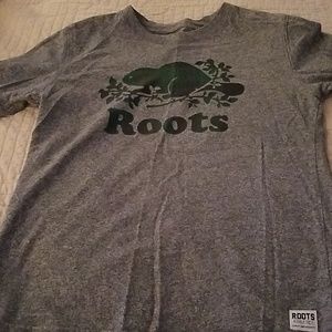 Roots kids size m shirt grey